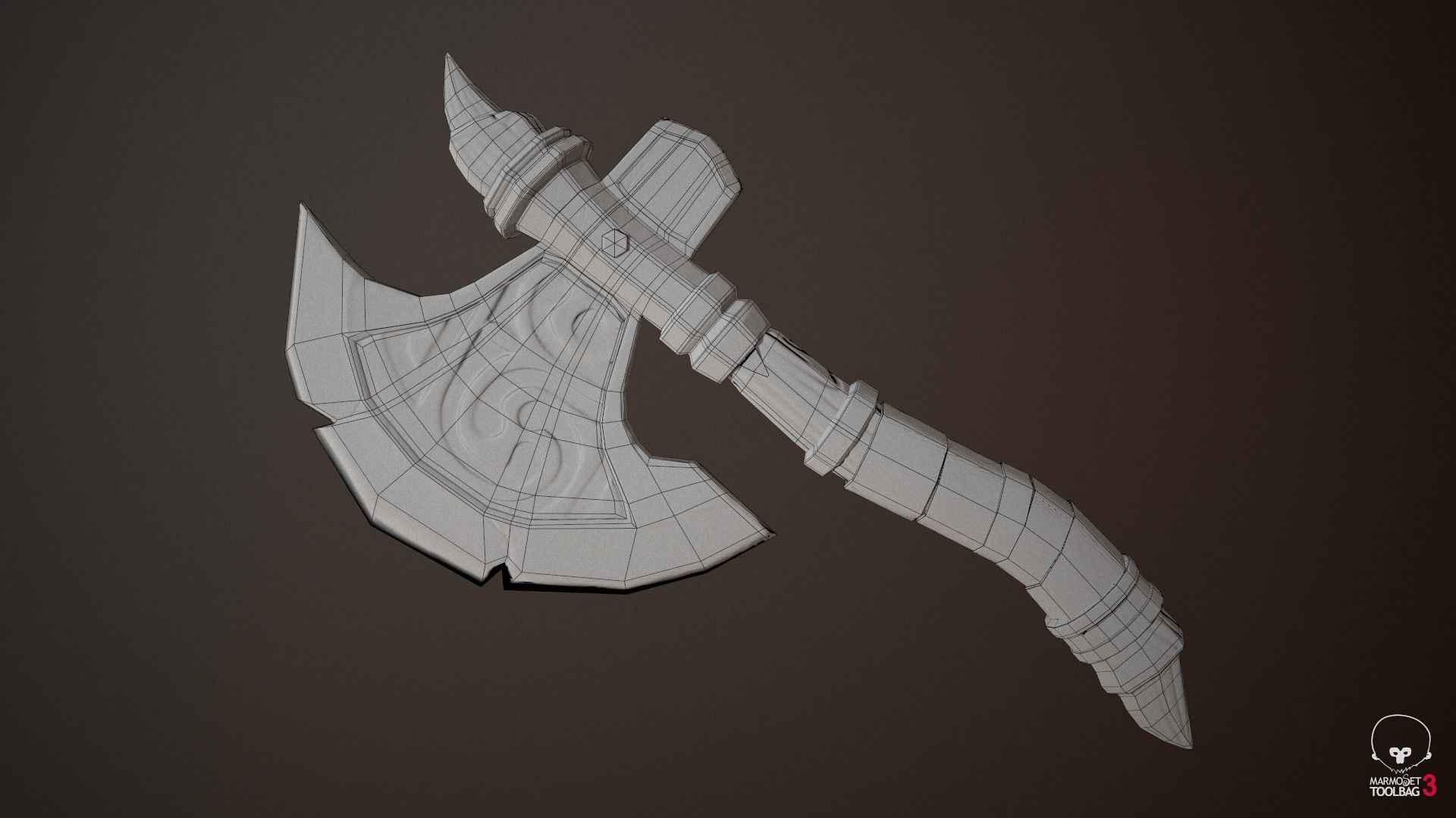 Stylized Axe 3D model_2