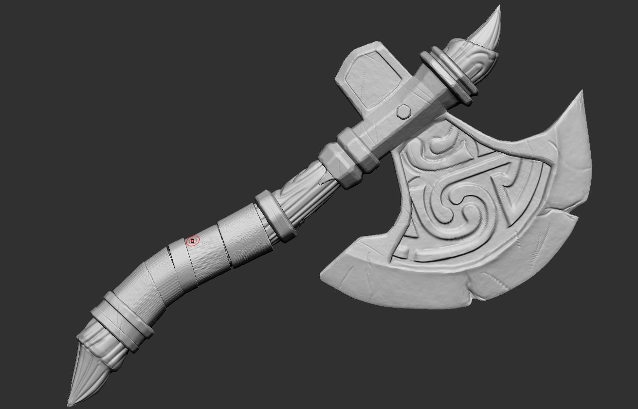 Stylized Axe 3D model_1