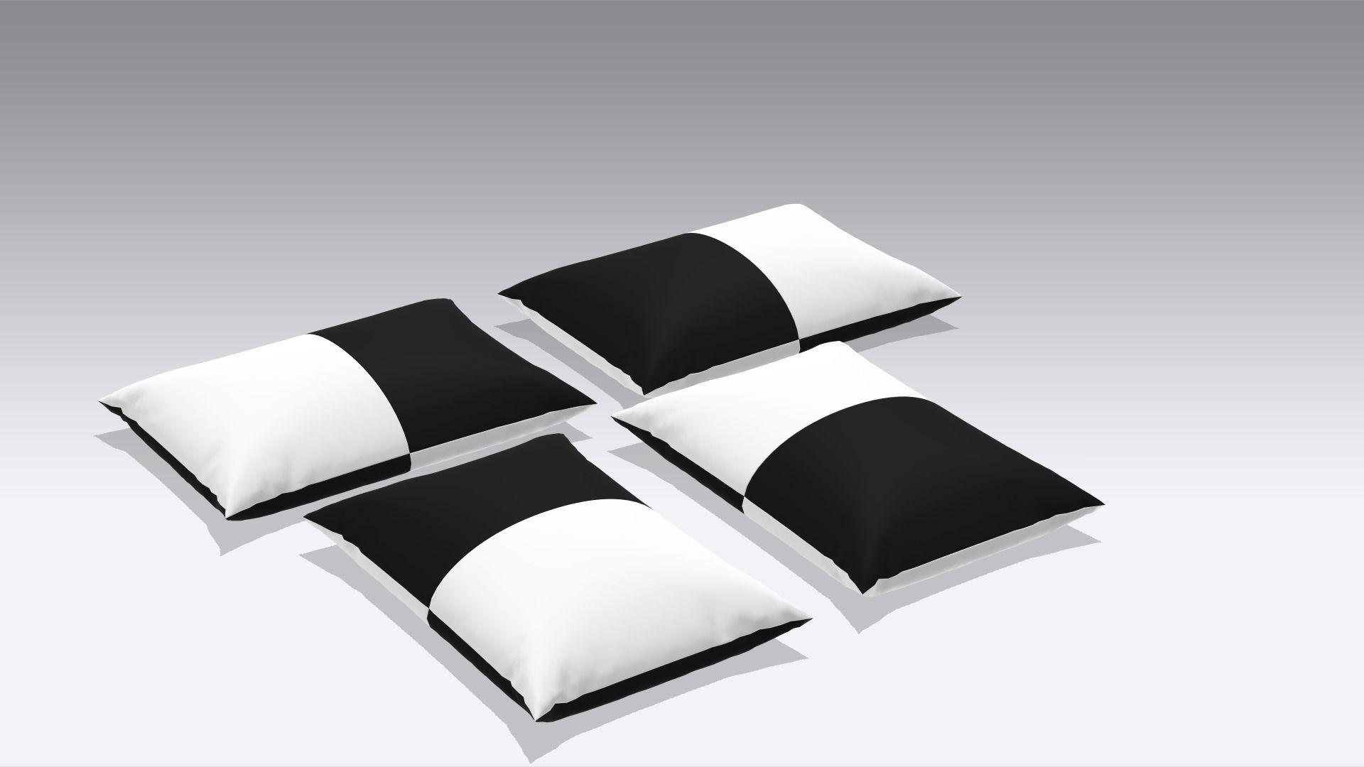 Cushions Low-poly 3D model_2