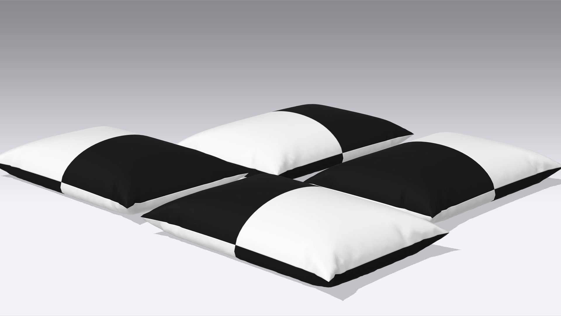 Cushions Low-poly 3D model_6
