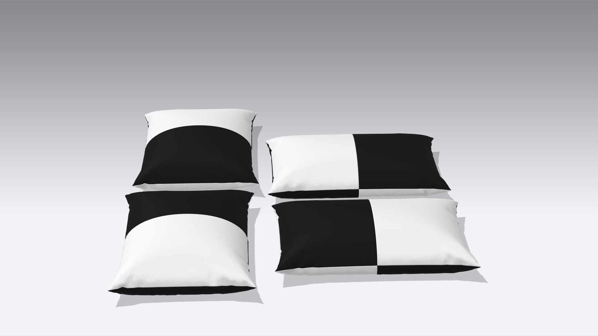 Cushions Low-poly 3D model_3