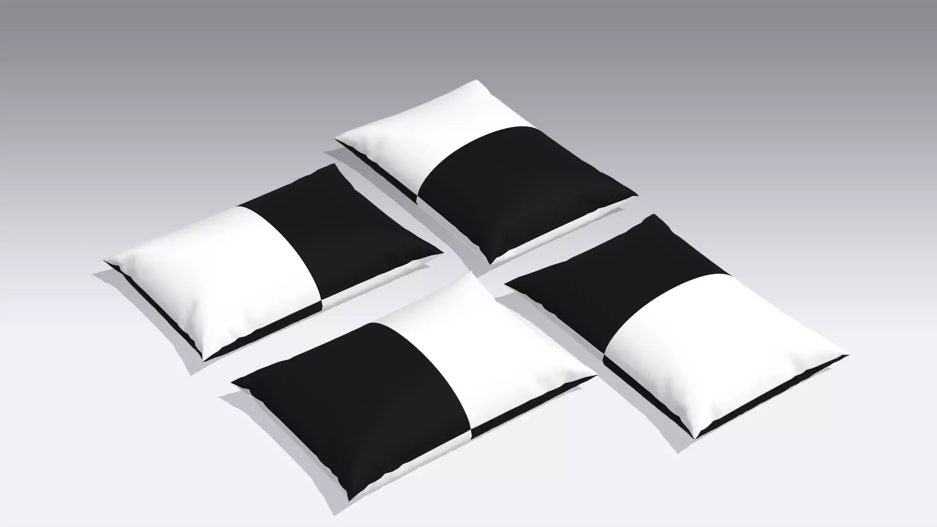 Cushions Low-poly 3D model_0