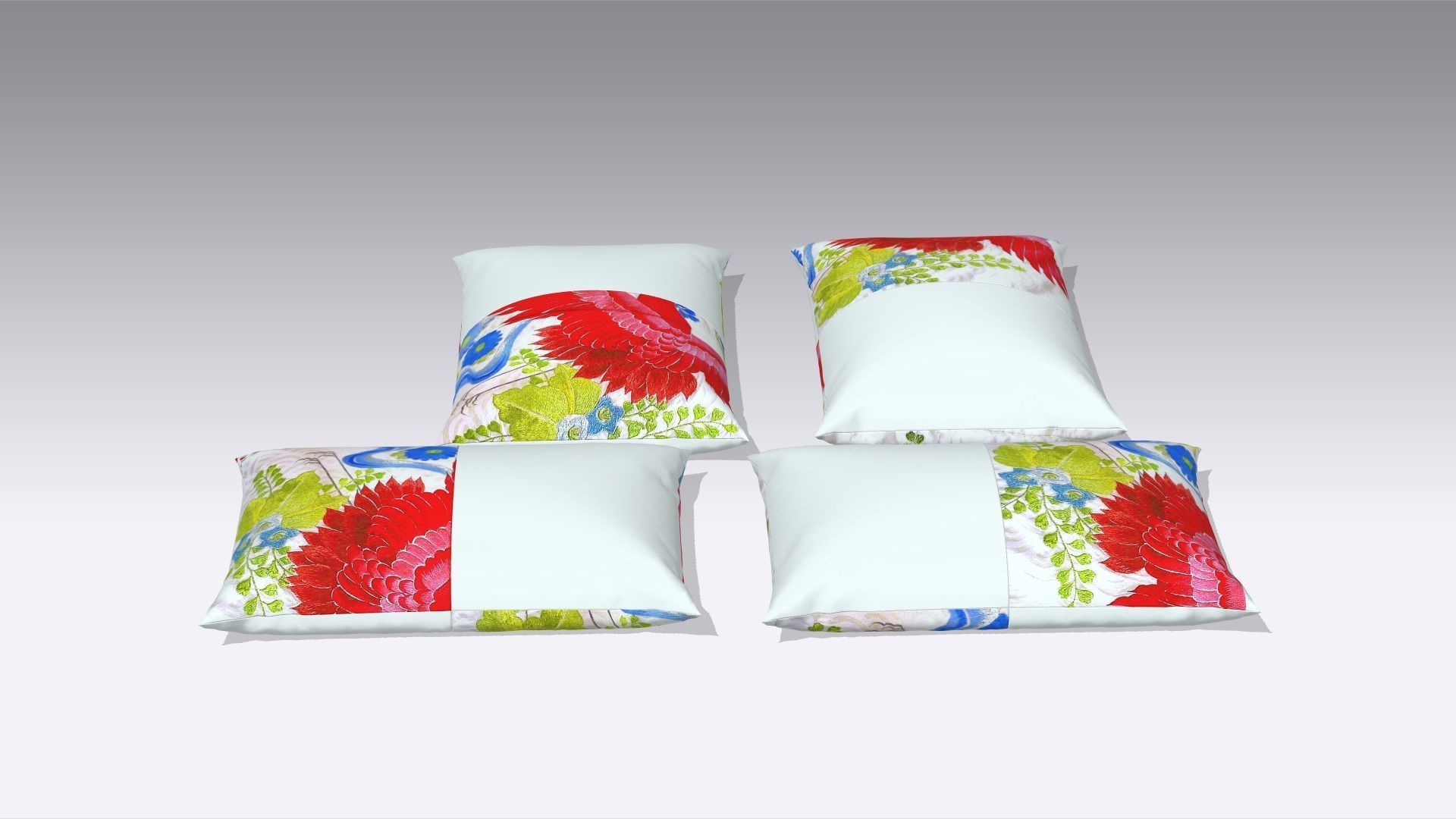Cushions Low-poly 3D model_5