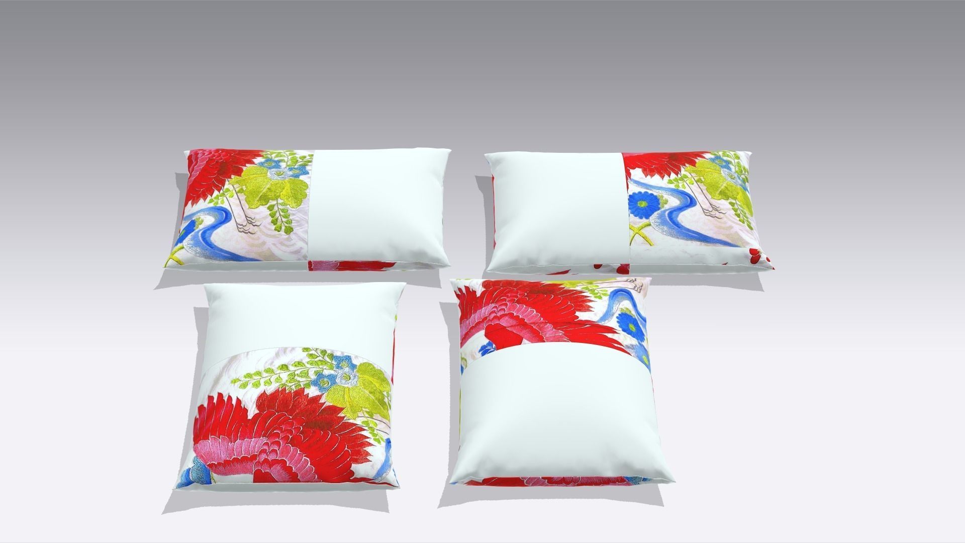 Cushions Low-poly 3D model_2