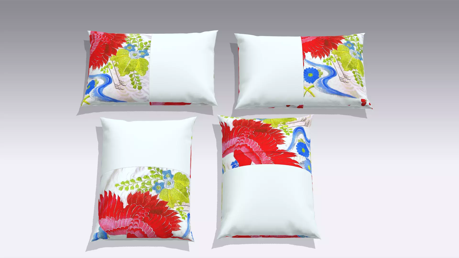 Cushions Low-poly 3D model_0