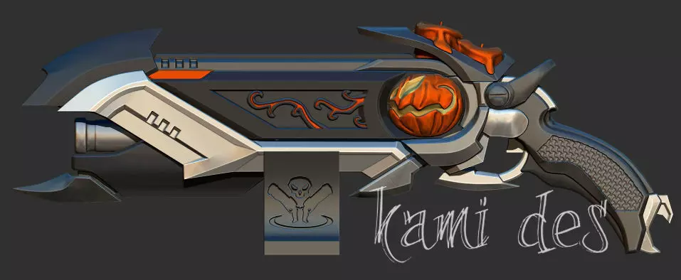 PUMPKINGUN REAPER ESCALA REAL 3D print model_0