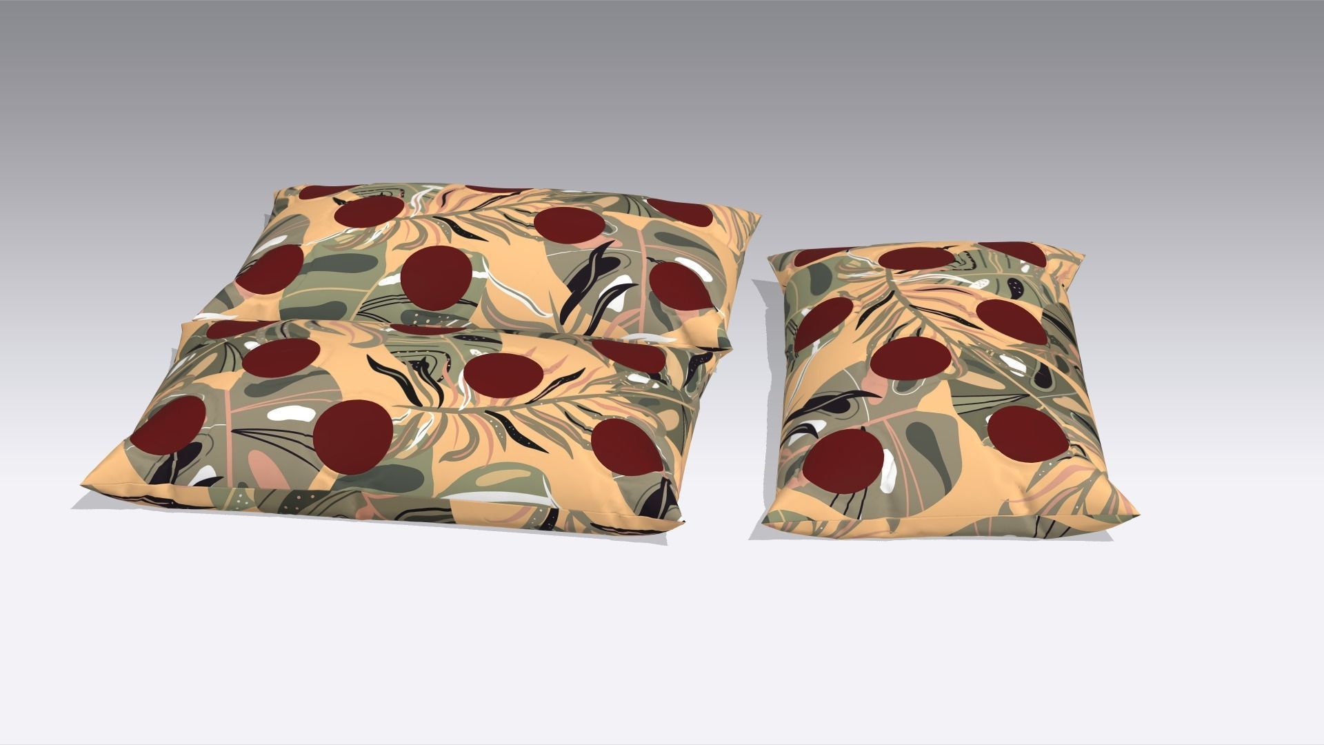 Pillow Cushions Low-poly 3D model_4