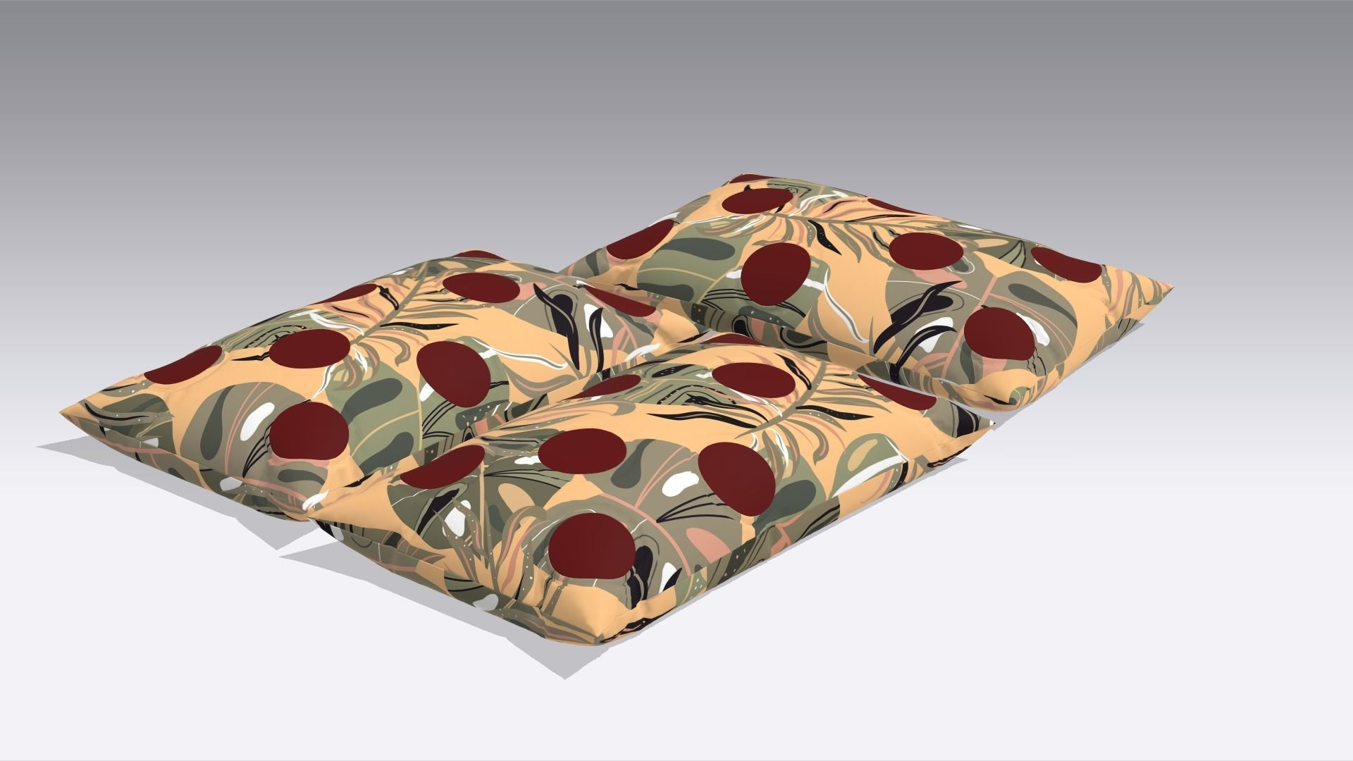 Pillow Cushions Low-poly 3D model_5