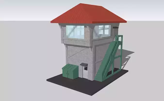 Signal Tower Box for Station by Outland Models Low-poly 3D model