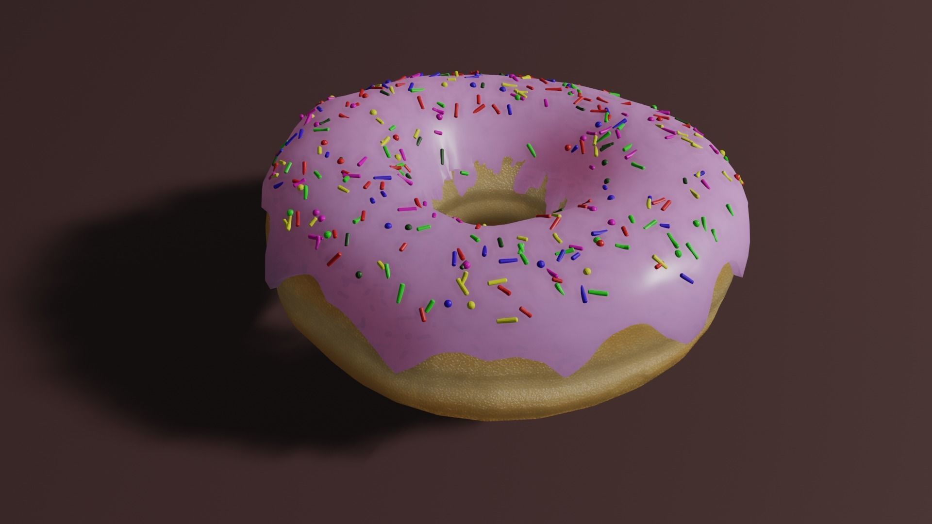 Donut Free low-poly 3D model_3