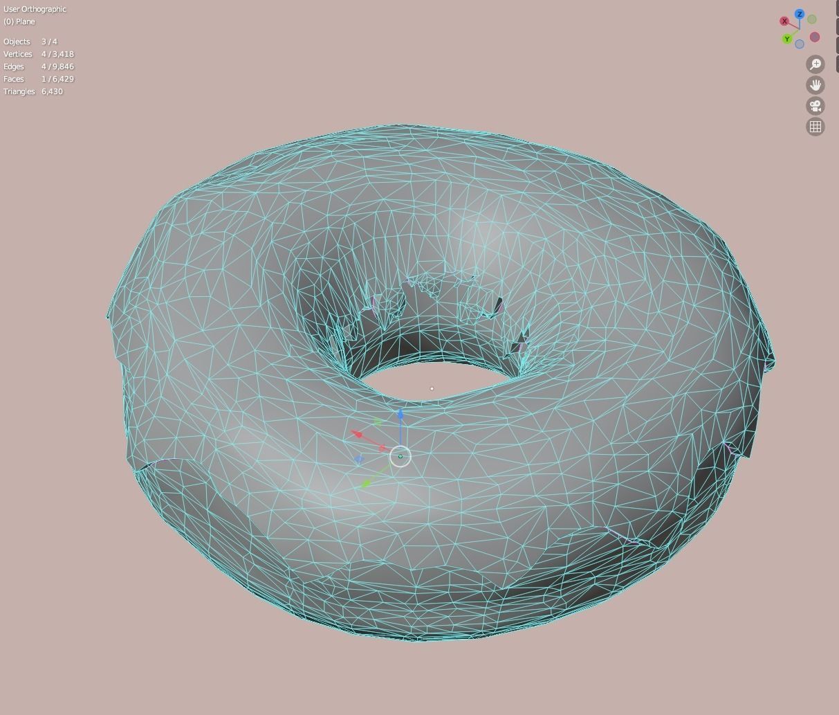Donut Free low-poly 3D model_6