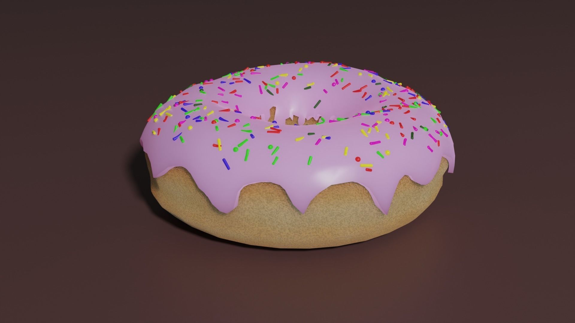 Donut Free low-poly 3D model_1