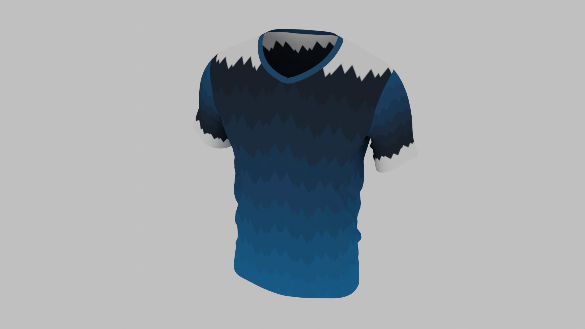 T-shirt for Men Low-poly 3D model_7