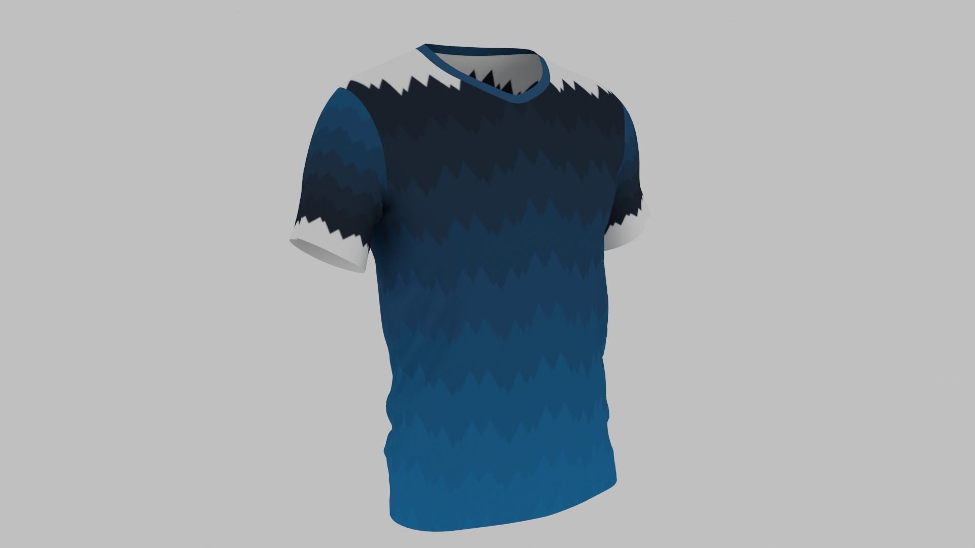 T-shirt for Men Low-poly 3D model_4