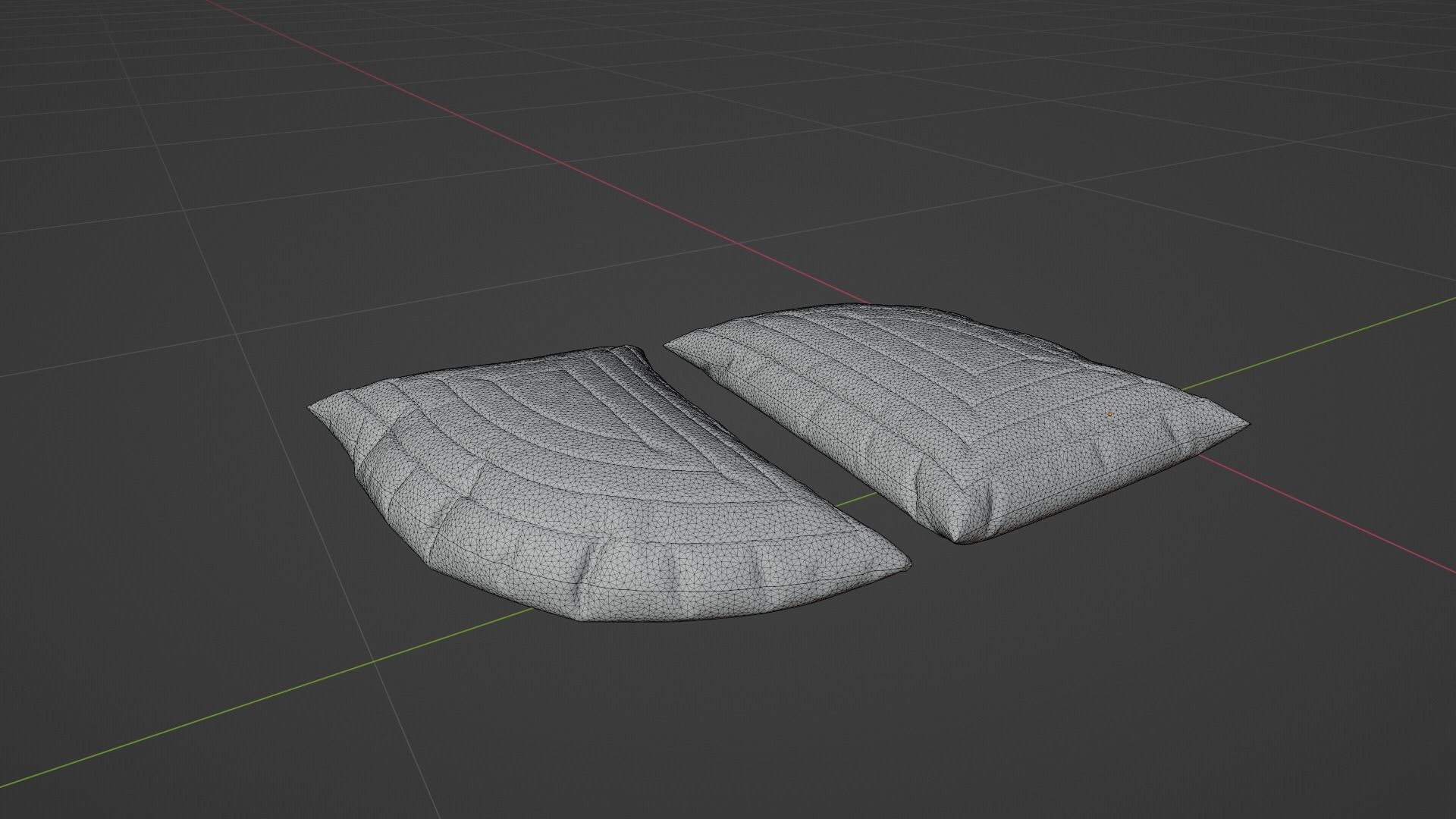 Pillow Low-poly 3D model_7