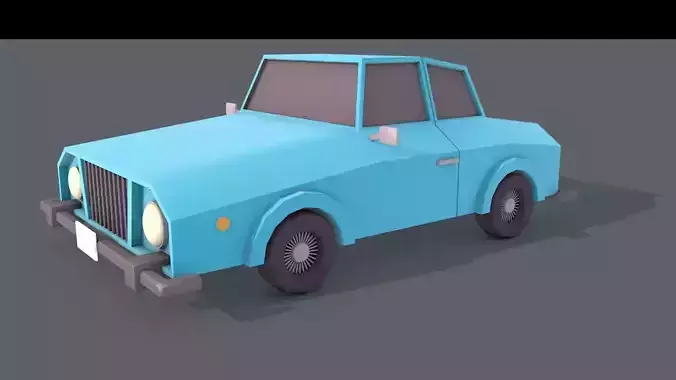 low poly car