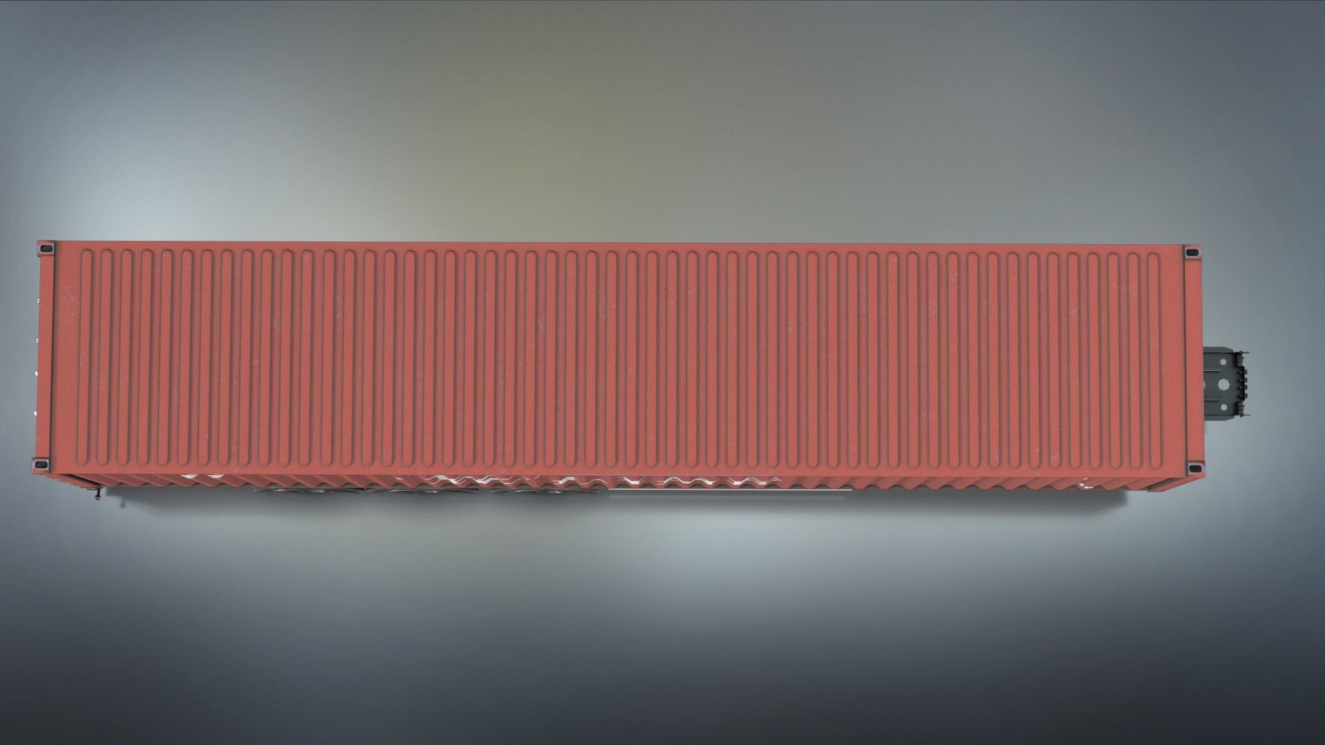 Semi-Trailer Container Low-poly 3D model_5