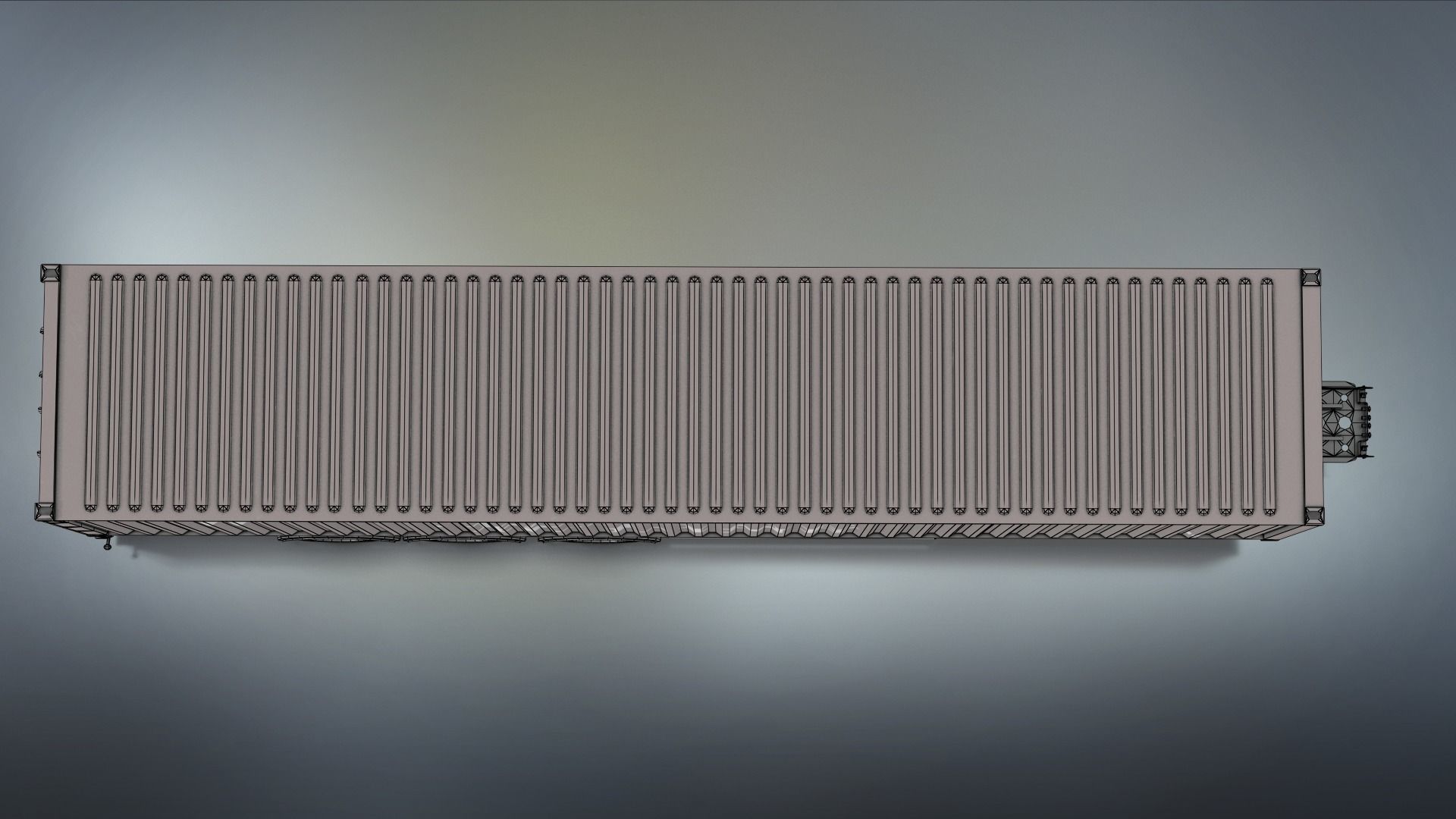 Semi-Trailer Container Low-poly 3D model_14