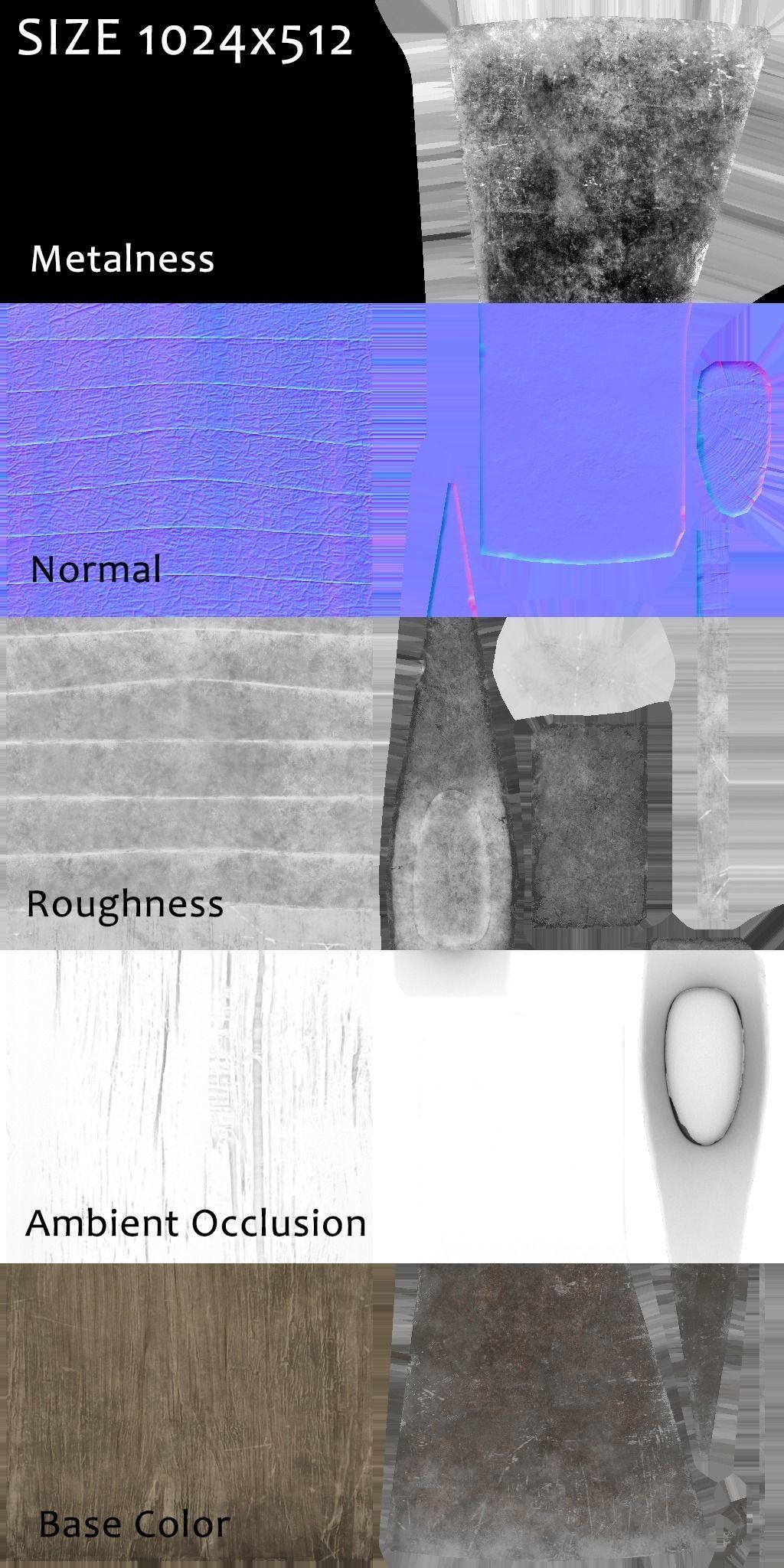 Firewood pile with stumps and axe Low-poly 3D model_19