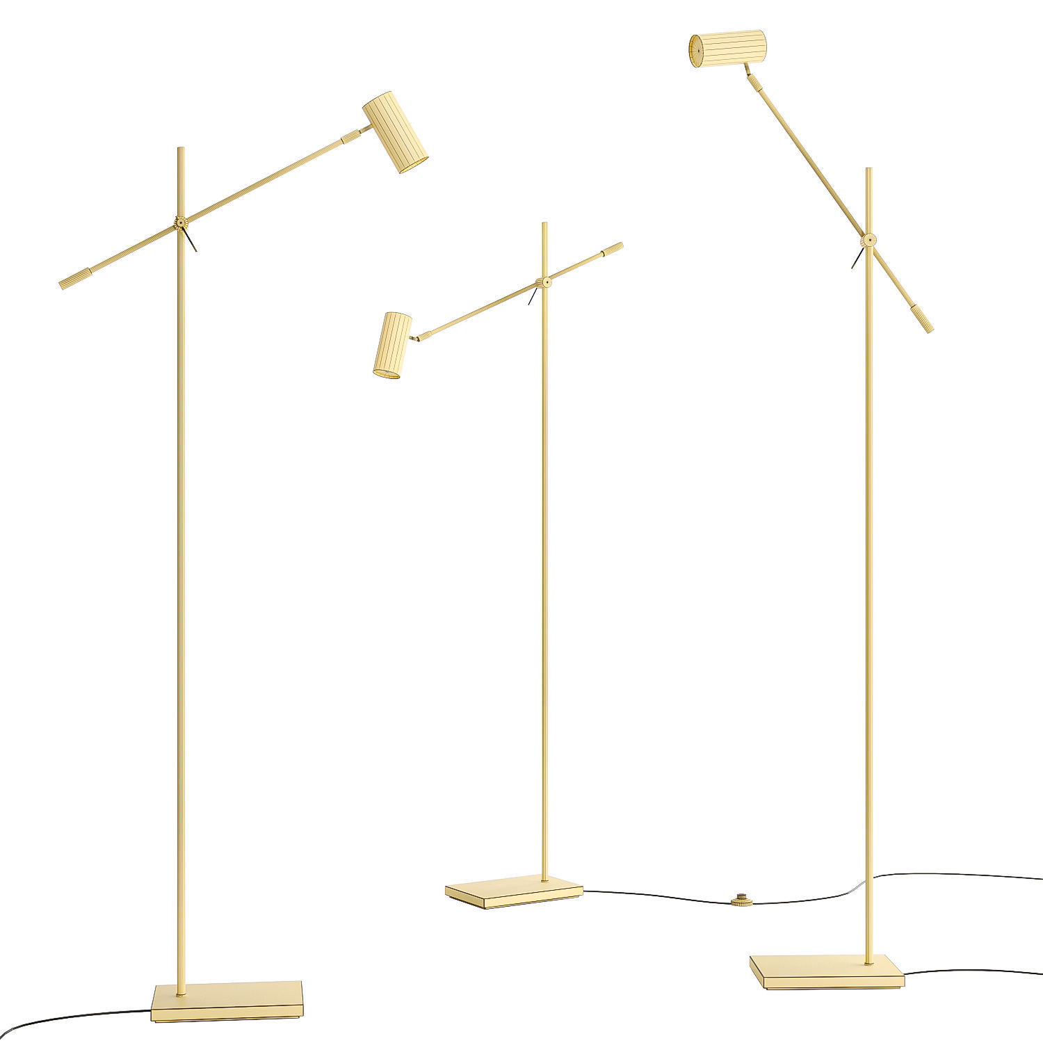 Flemings Dimmable LED Task Floor Lamp 3D model_2