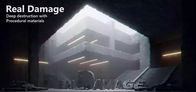 Real Damage - Blender Add-on Low-poly 3D model