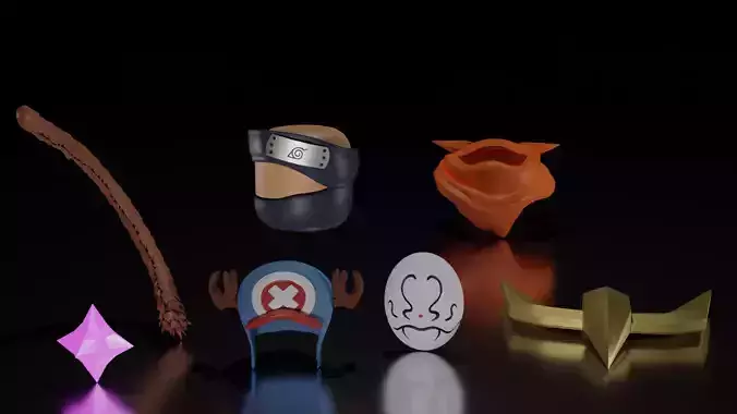 ALL ANIME ACCESSORIES Low-poly 3D model