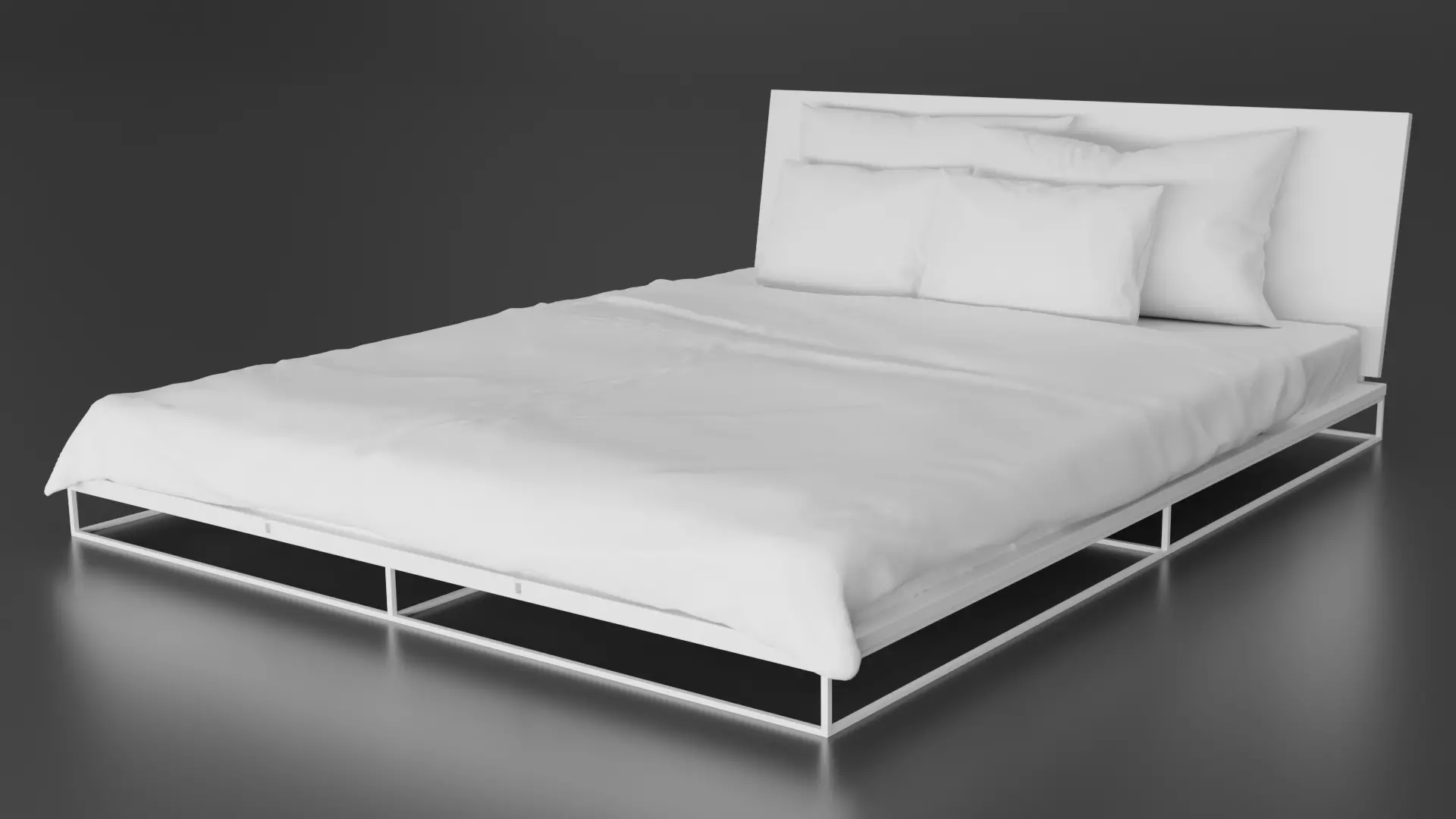 Y2 Modern Bed 1 3D model