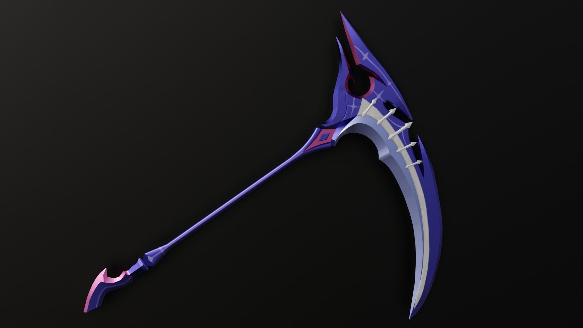 Coolest Scythe Ever For real Low-poly 3D model_3