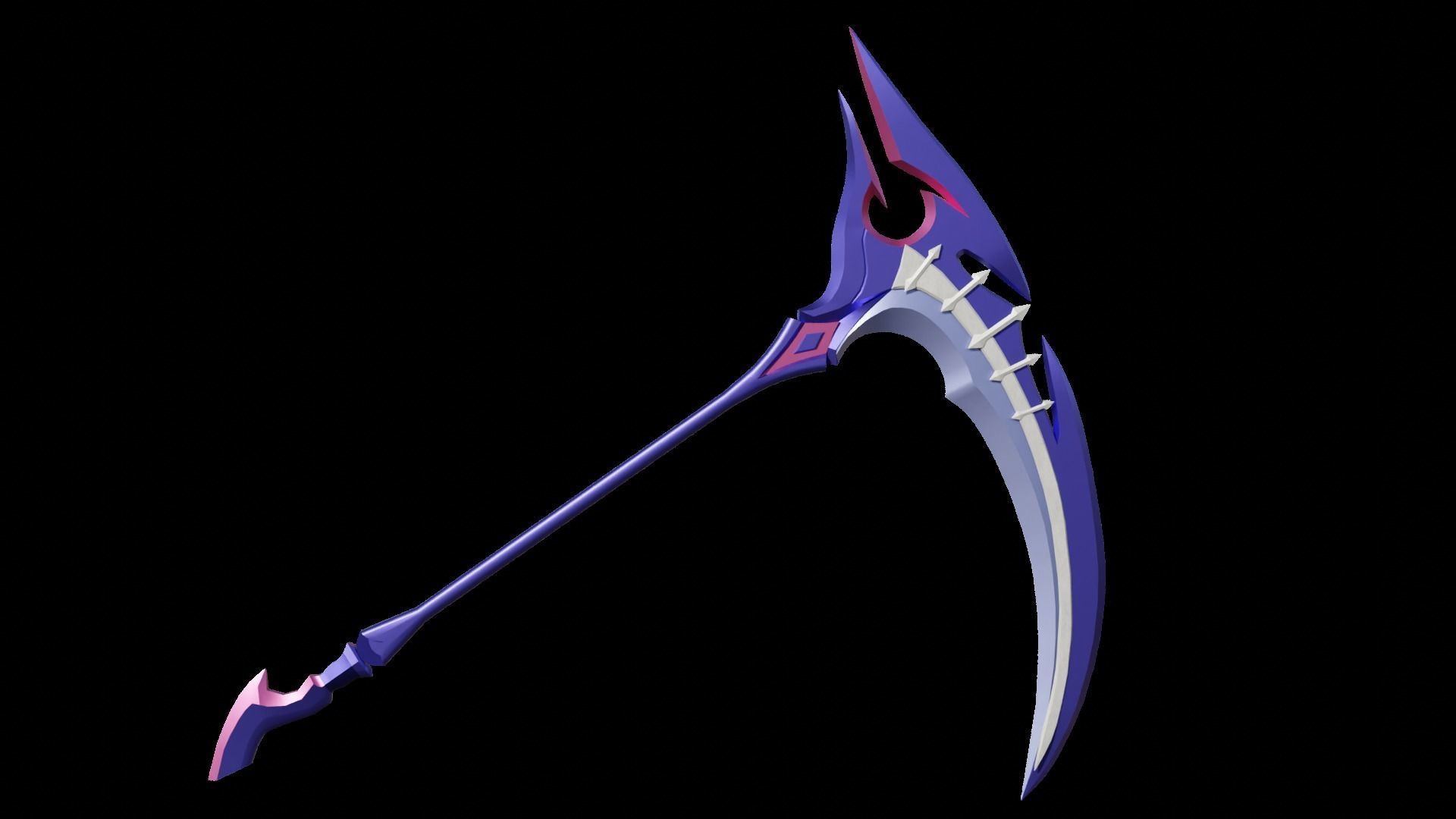 Coolest Scythe Ever For real Low-poly 3D model_2