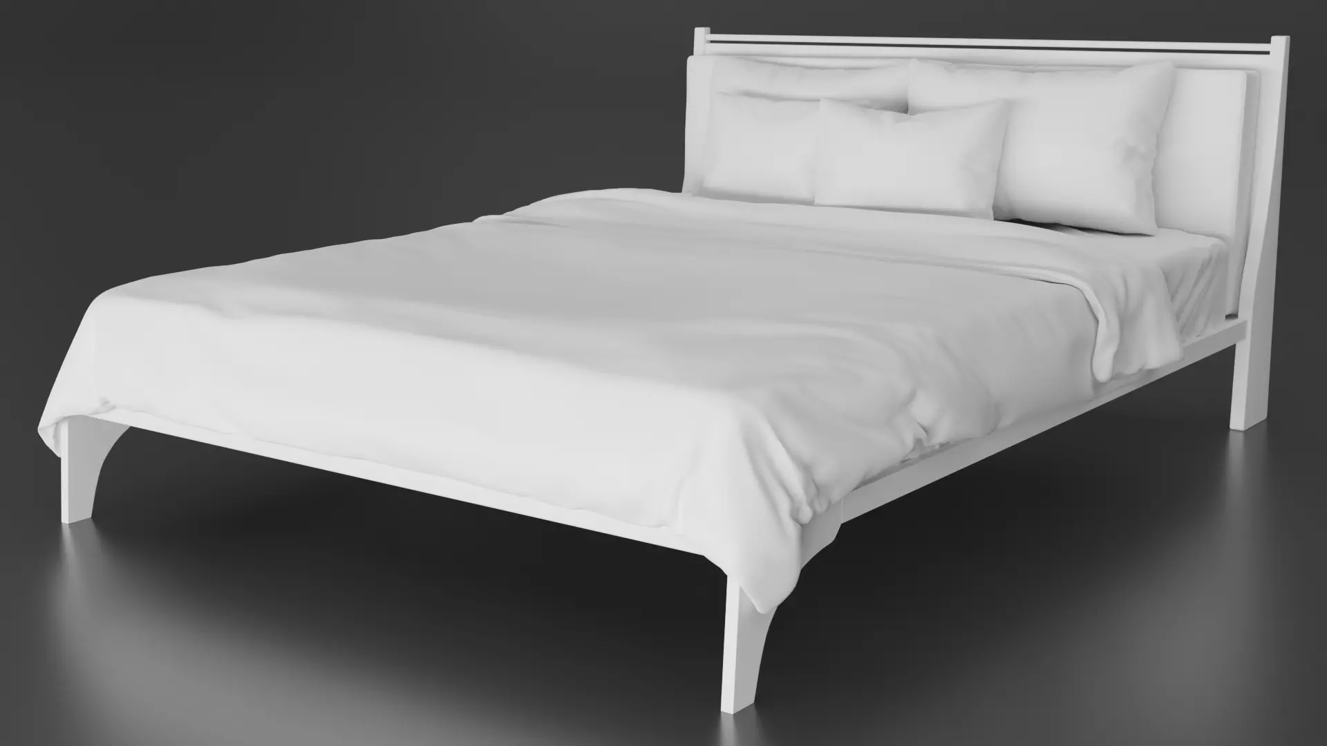 Y2 Modern Bed 2 3D model