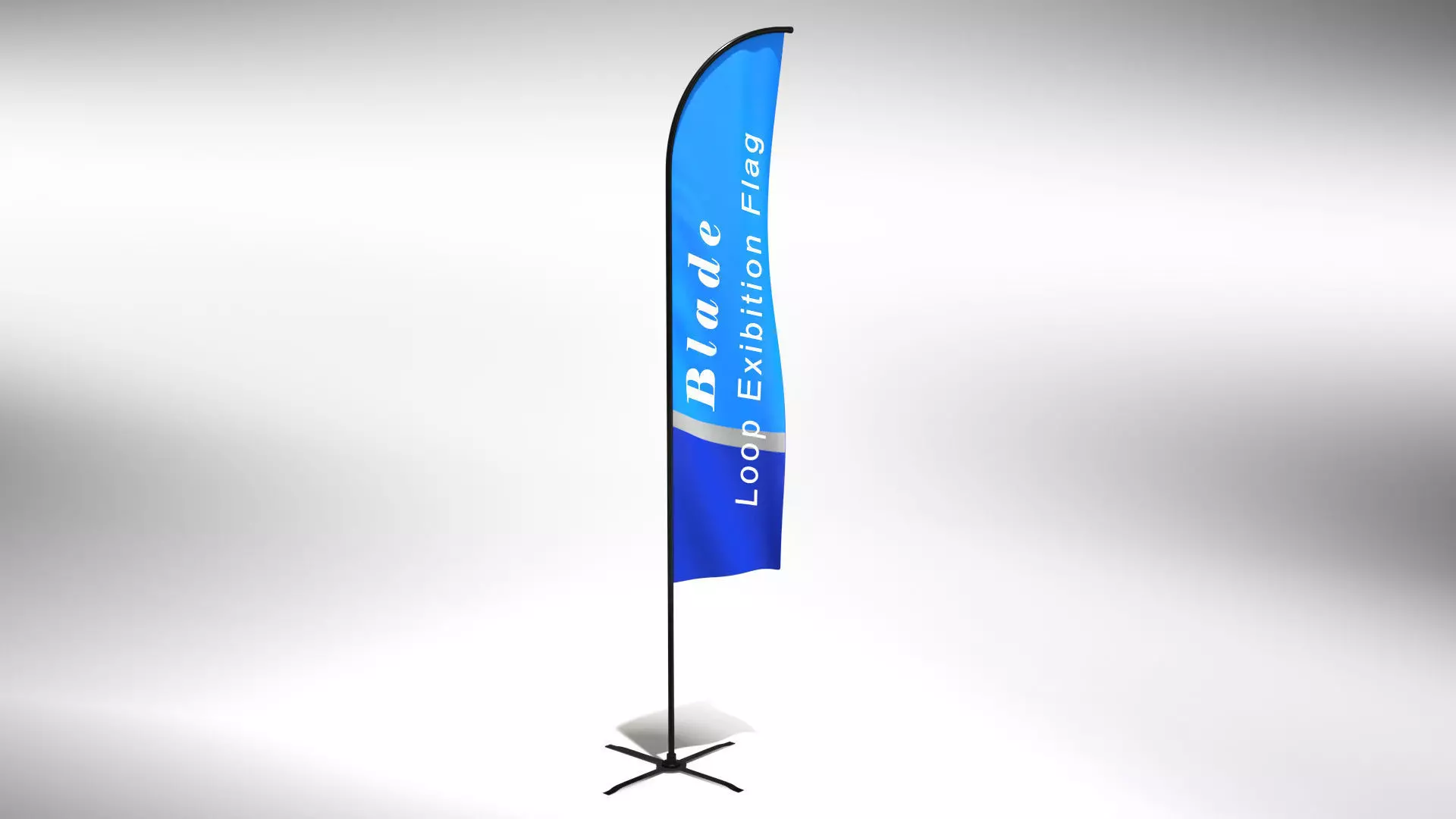 Blade Flag - Animated Exhibition Flag Low-poly 3D model_0