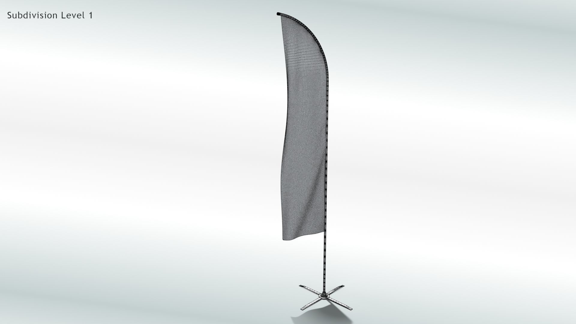 Blade Flag - Animated Exhibition Flag Low-poly 3D model_11
