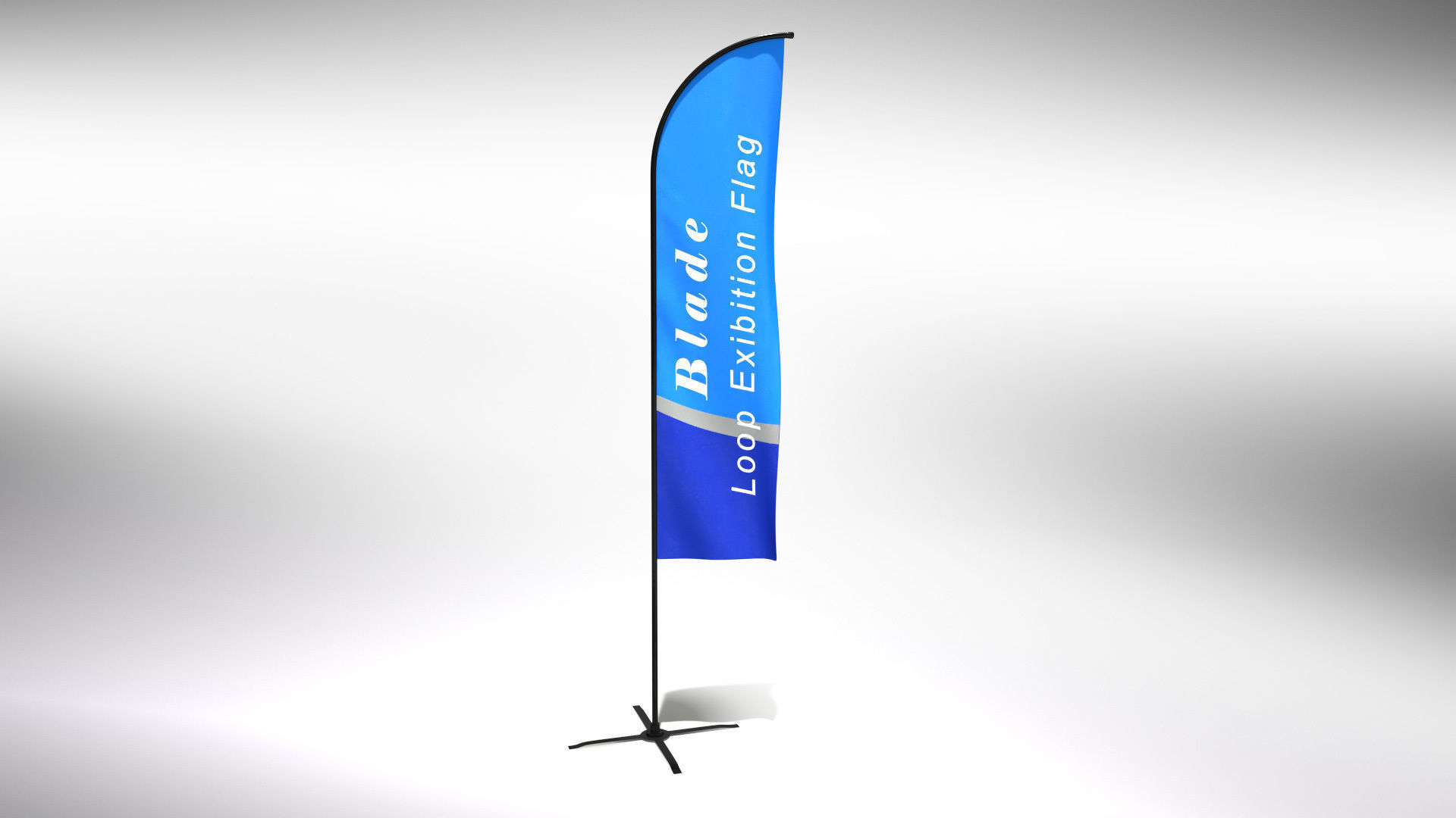 Blade Flag - Animated Exhibition Flag Low-poly 3D model_2