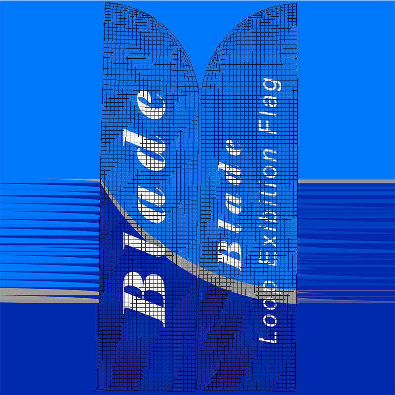 Blade Flag - Animated Exhibition Flag Low-poly 3D model_7