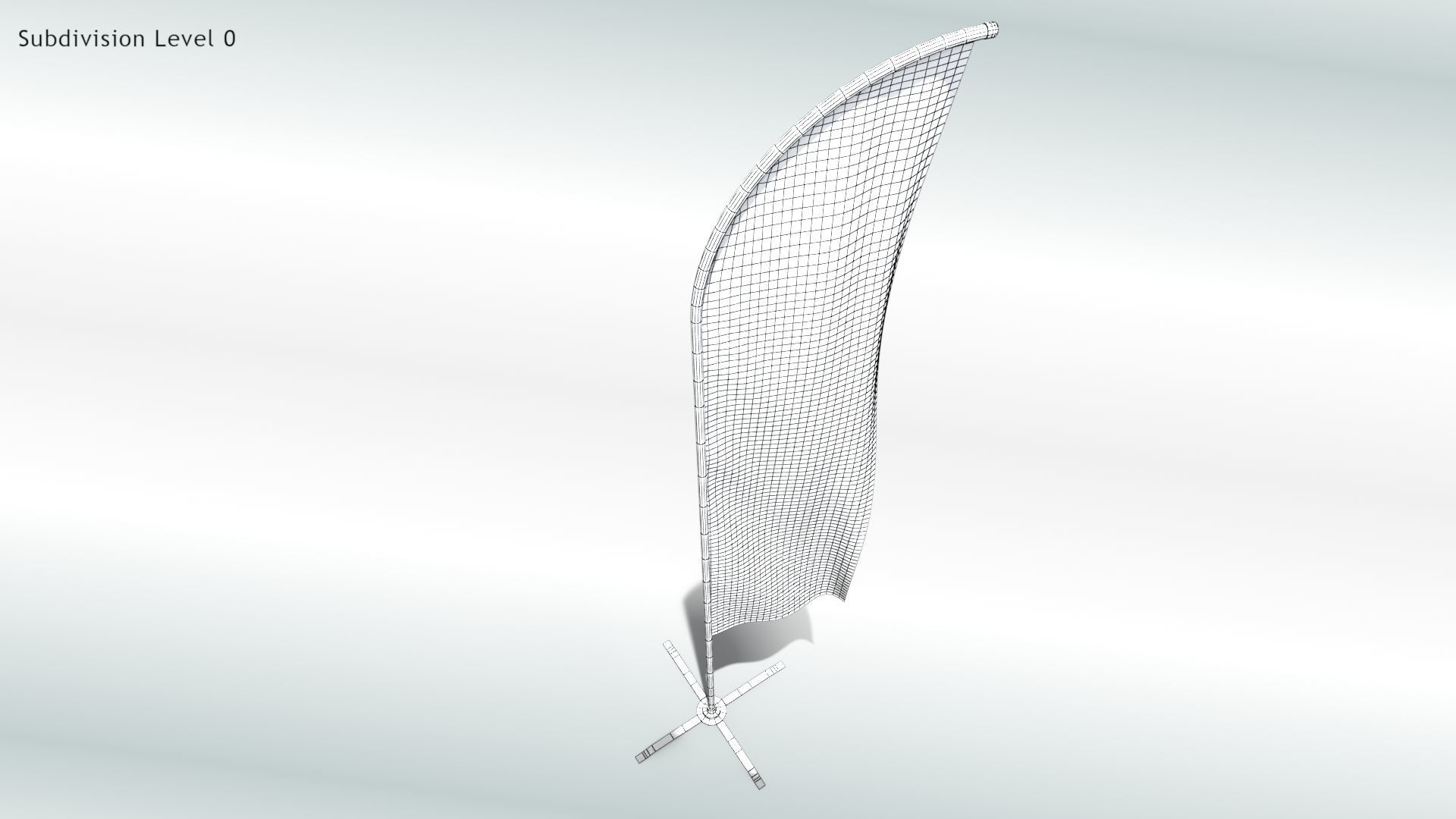 Blade Flag - Animated Exhibition Flag Low-poly 3D model_12