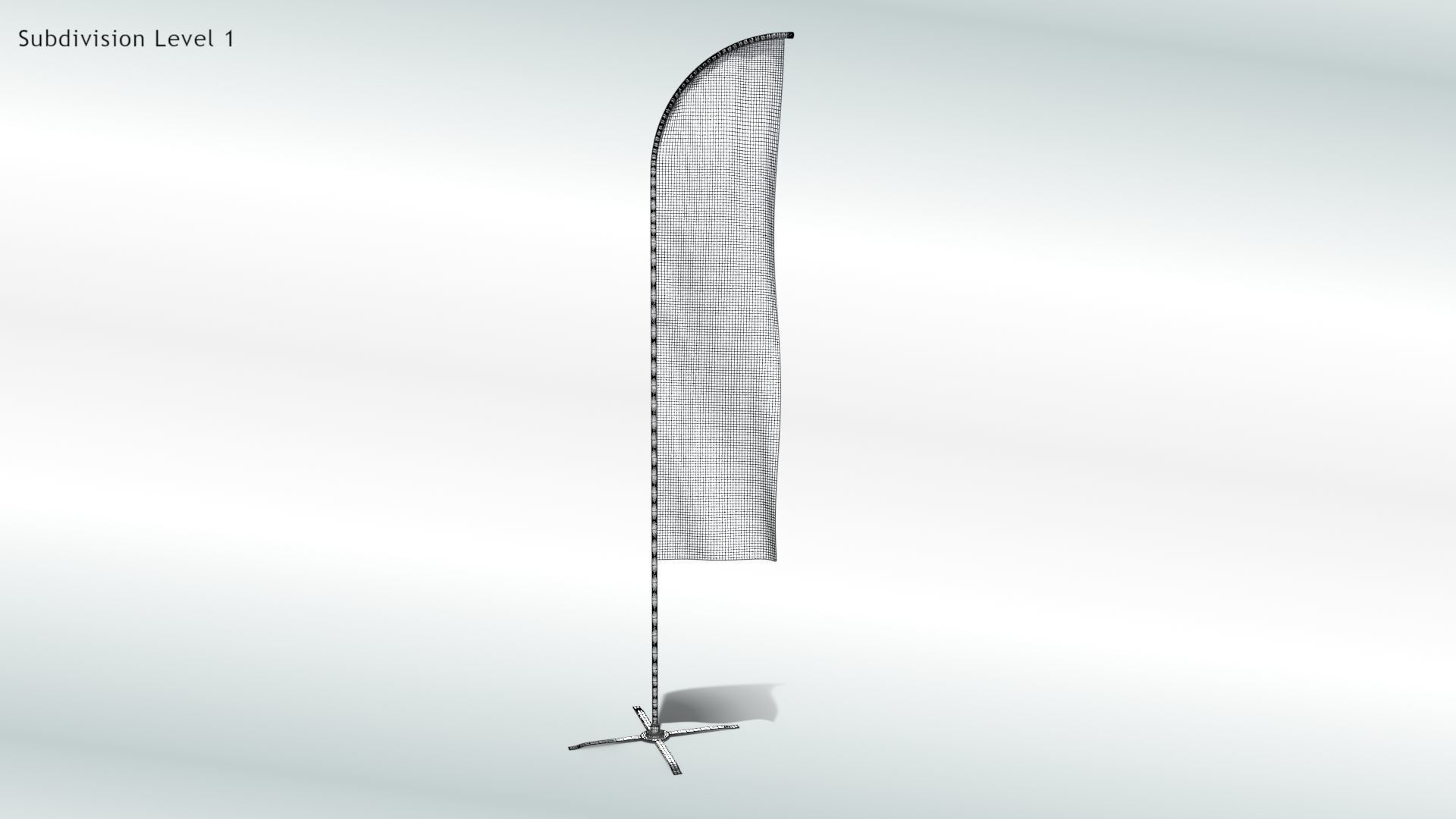 Blade Flag - Animated Exhibition Flag Low-poly 3D model_9