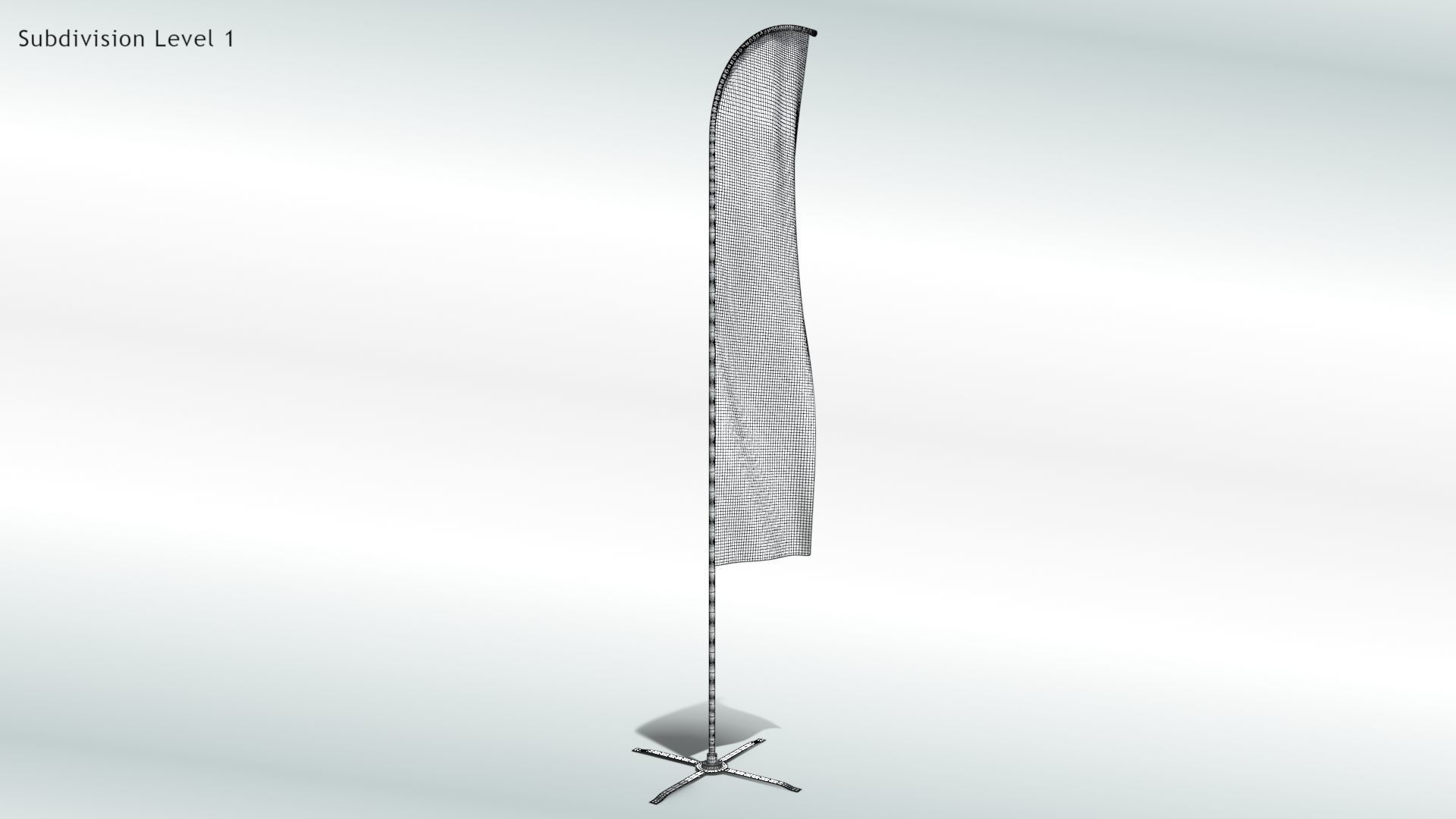 Blade Flag - Animated Exhibition Flag Low-poly 3D model_17