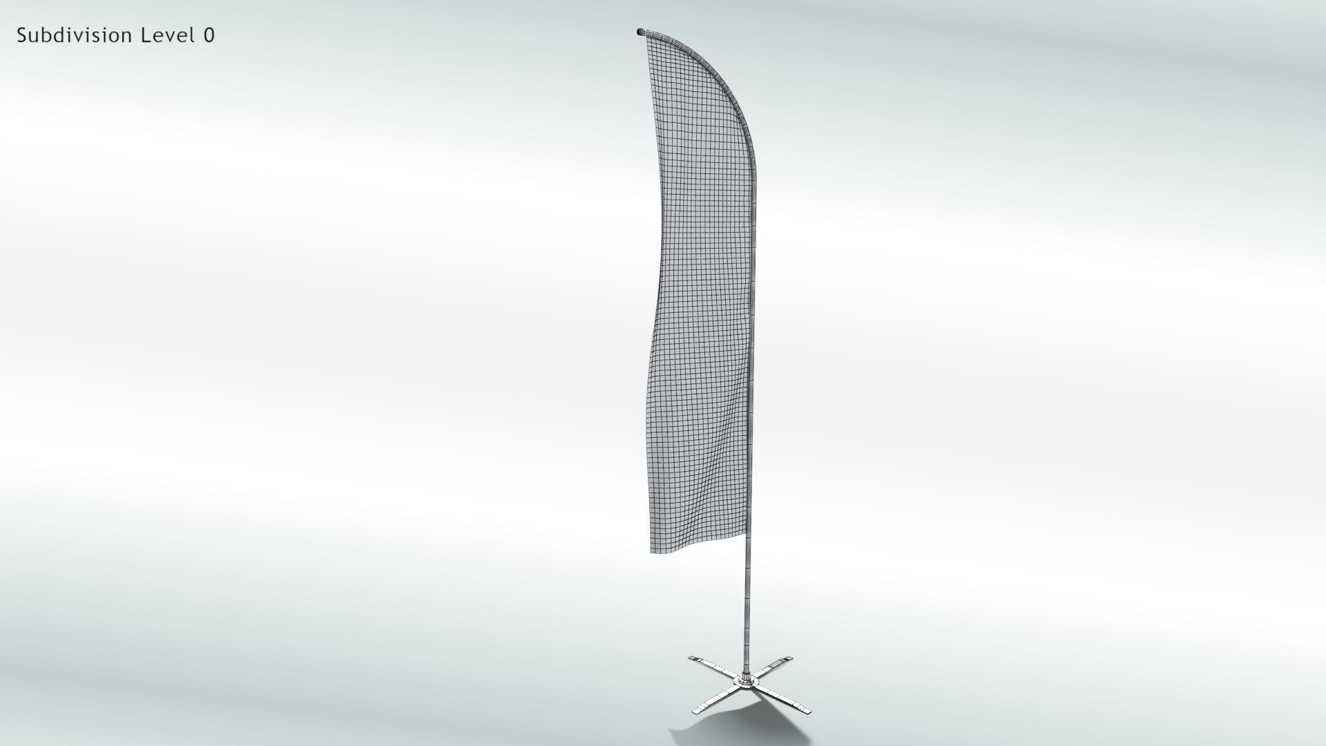 Blade Flag - Animated Exhibition Flag Low-poly 3D model_10