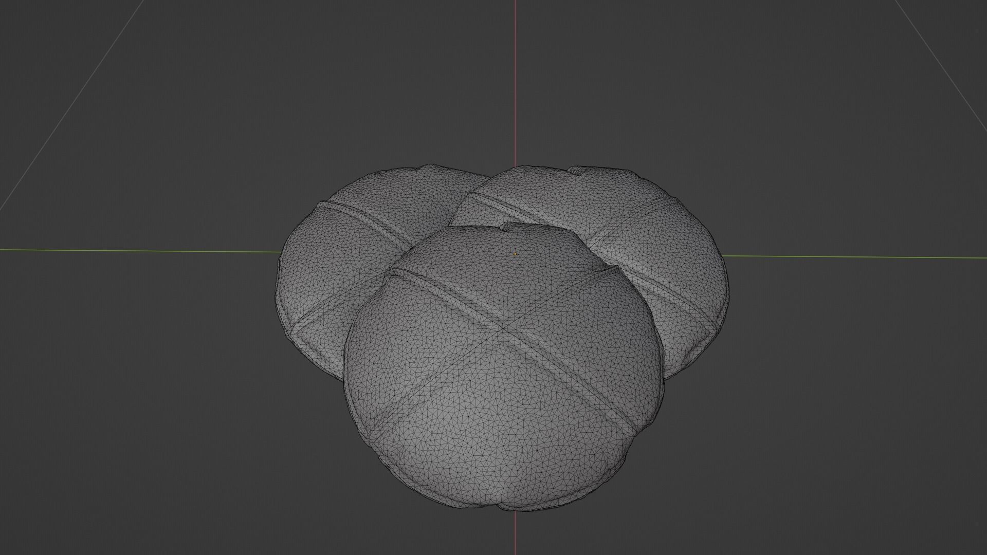  Circular Classic Pillow Low-poly 3D model_9