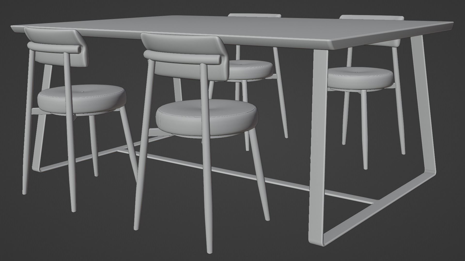 Y2 Dining Table 3D model_1