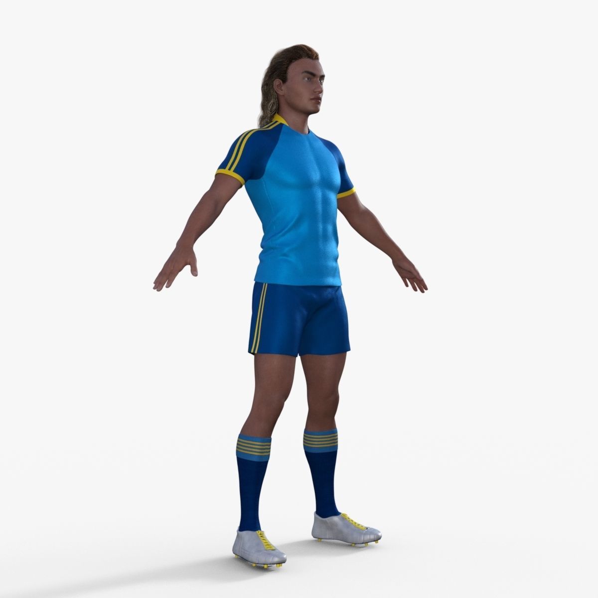 Realistic Football Player 3D model_7