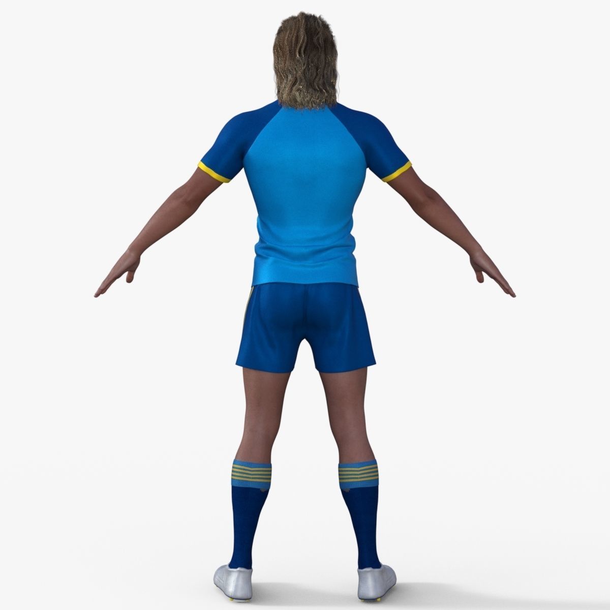 Realistic Football Player 3D model_4