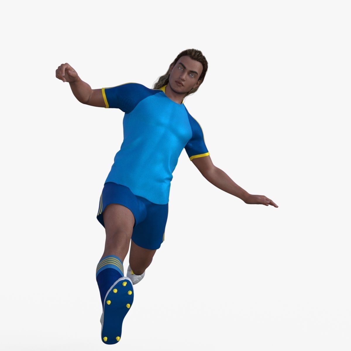 Realistic Football Player 3D model_19