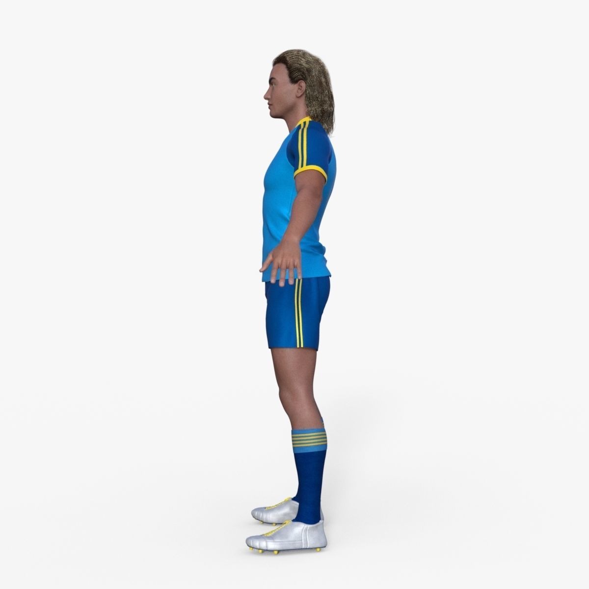 Realistic Football Player 3D model_2