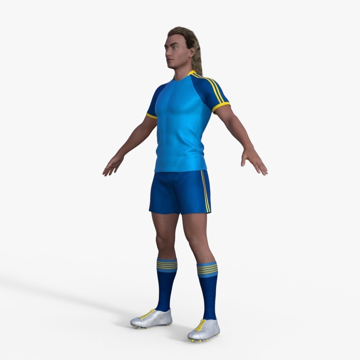 Realistic Football Player 3D model_9