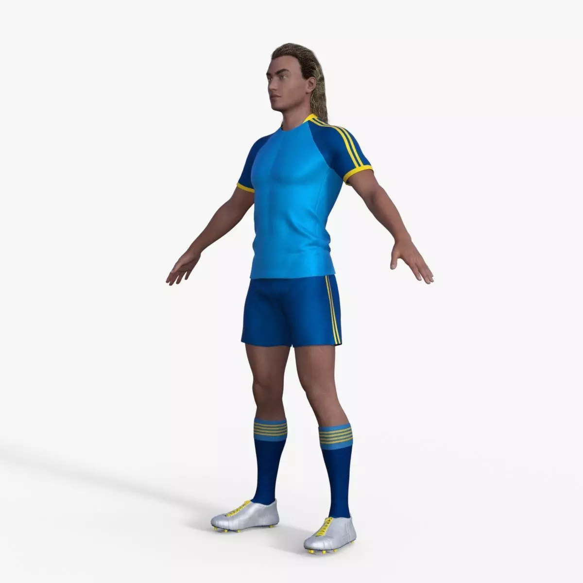 Realistic Football Player 3D model_0