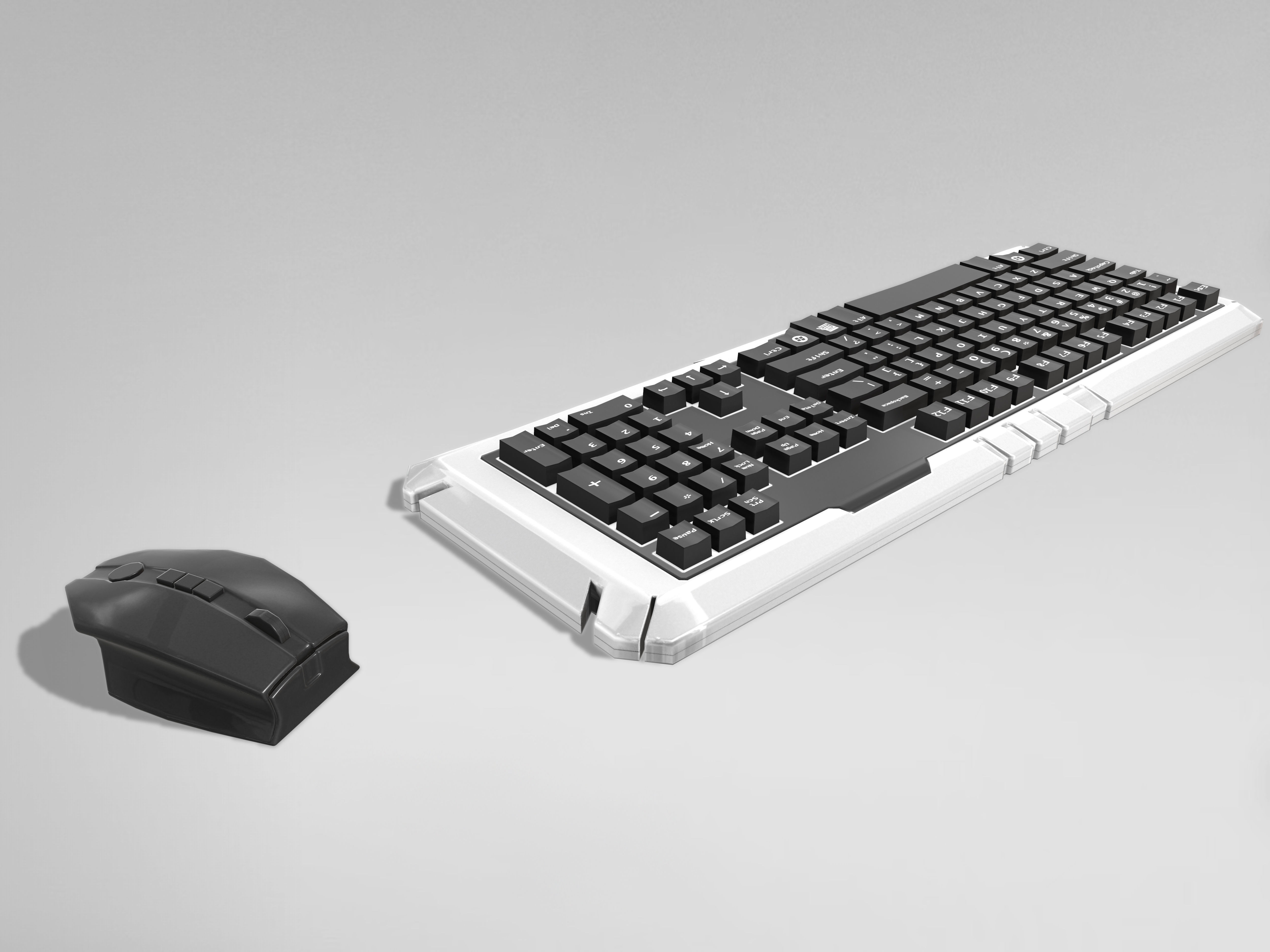 Gaming Desk V2 Low-poly 3D model_6