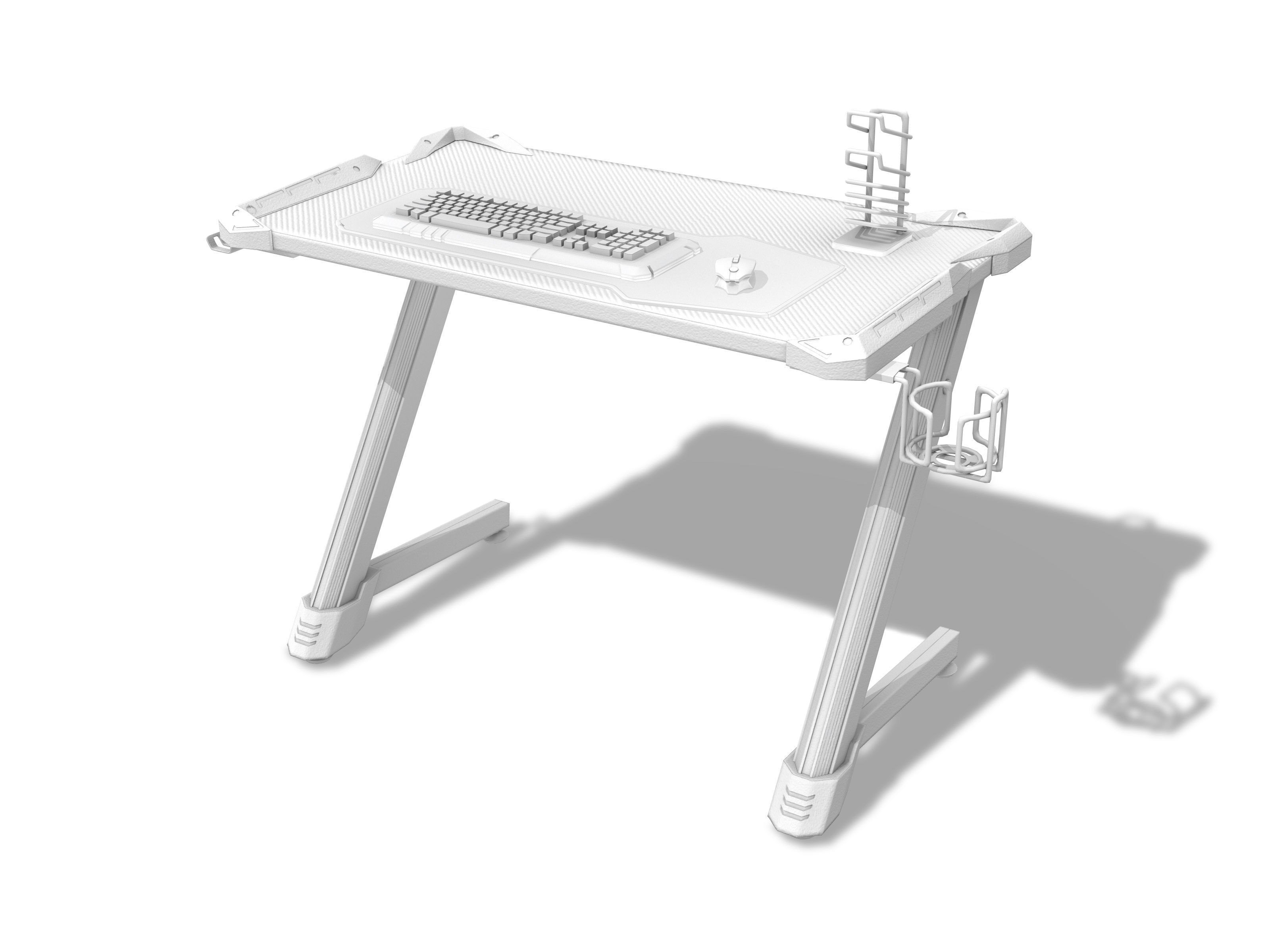 Gaming Desk V2 Low-poly 3D model_8