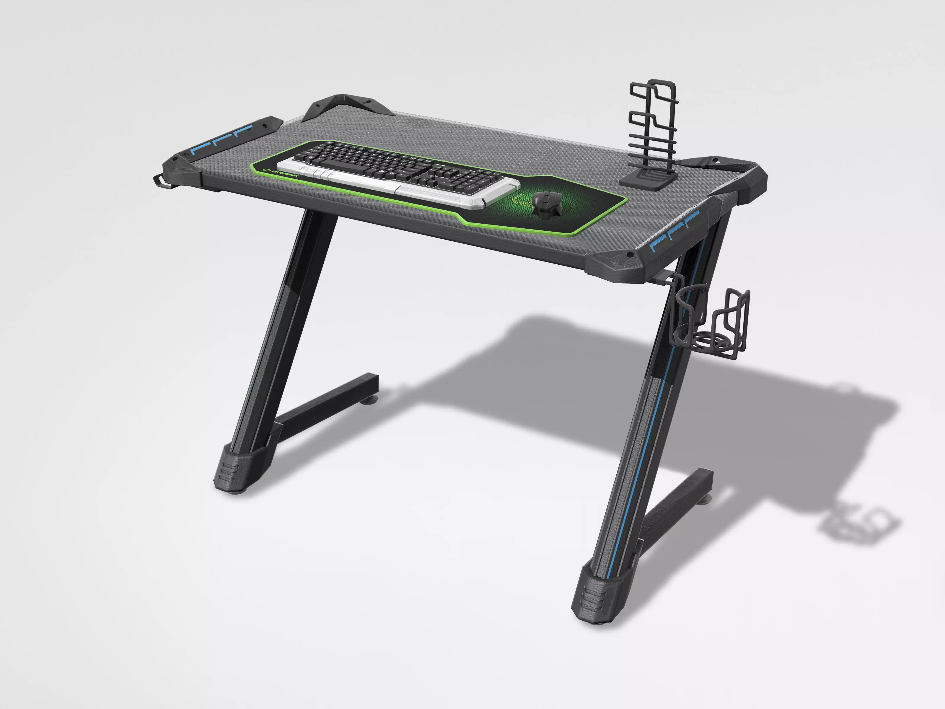 Gaming Desk V2 Low-poly 3D model_0