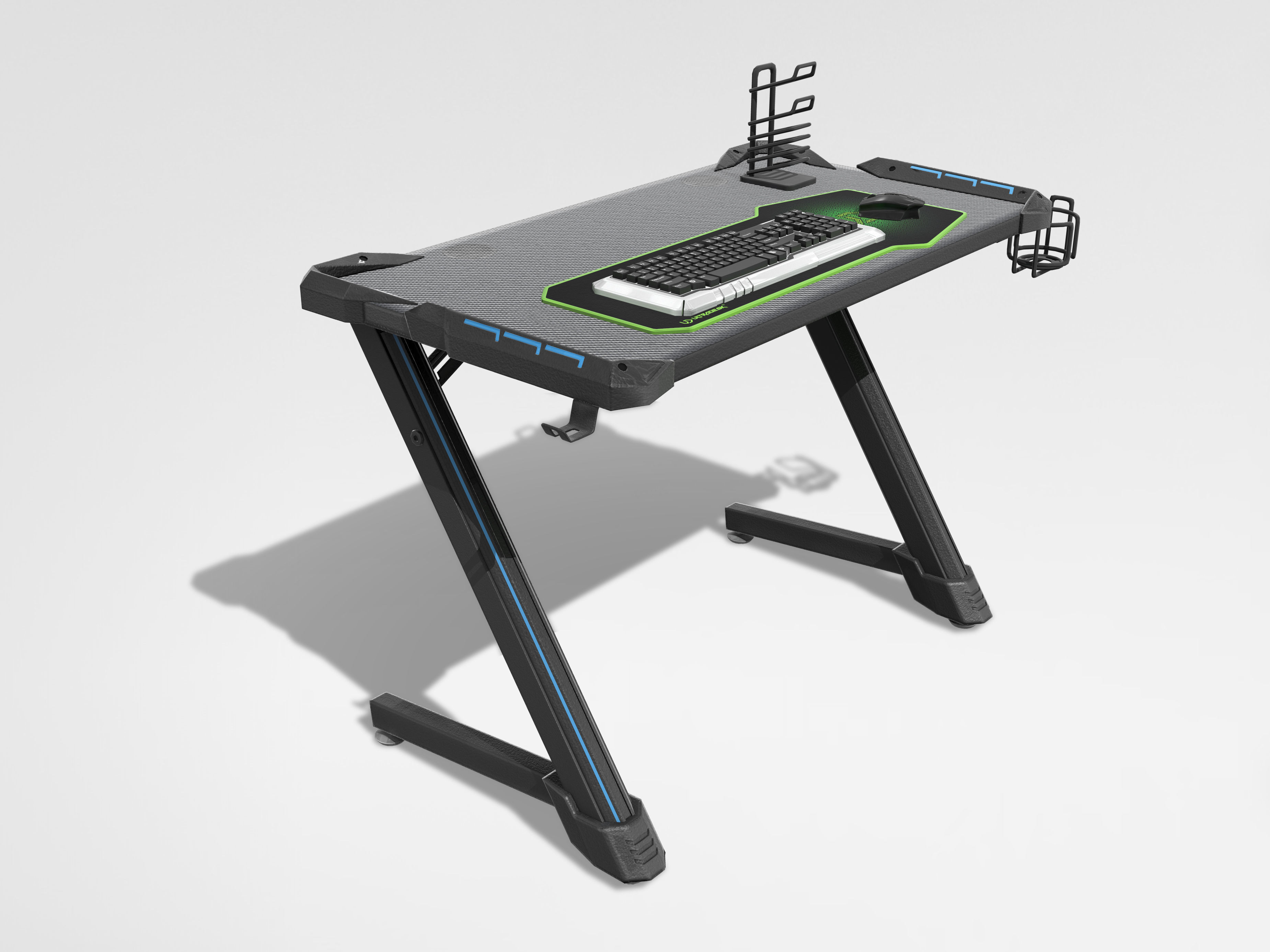 Gaming Desk V2 Low-poly 3D model_2